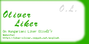 oliver liker business card